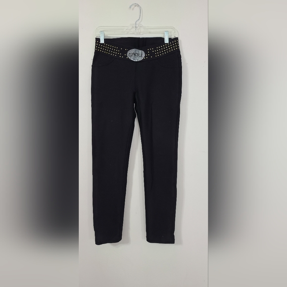 Black with gold dots women's pants size medium - Picture 1 of 6